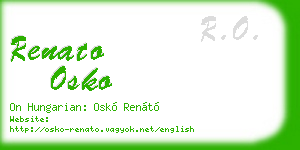renato osko business card