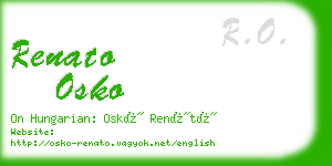 renato osko business card